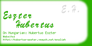 eszter hubertus business card